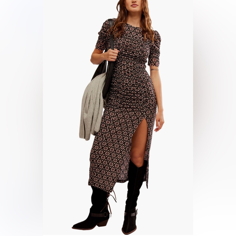 NWT Free People ‘Briella’ Floral Side Slit Dress -  XS